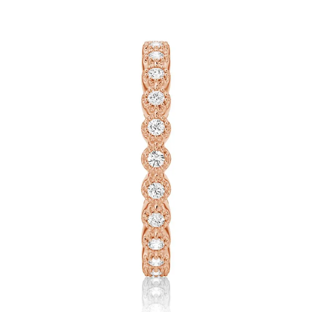 Bezel-Set Moissanite Eternity Ring