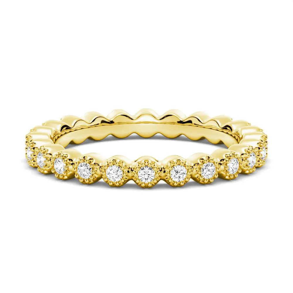 Bezel-Set Moissanite Eternity Ring