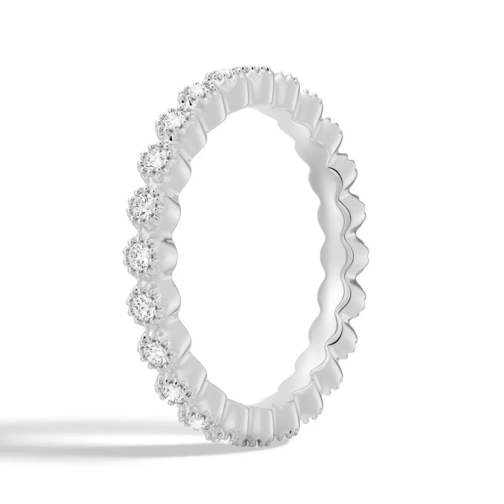 Bezel-Set Moissanite Eternity Ring