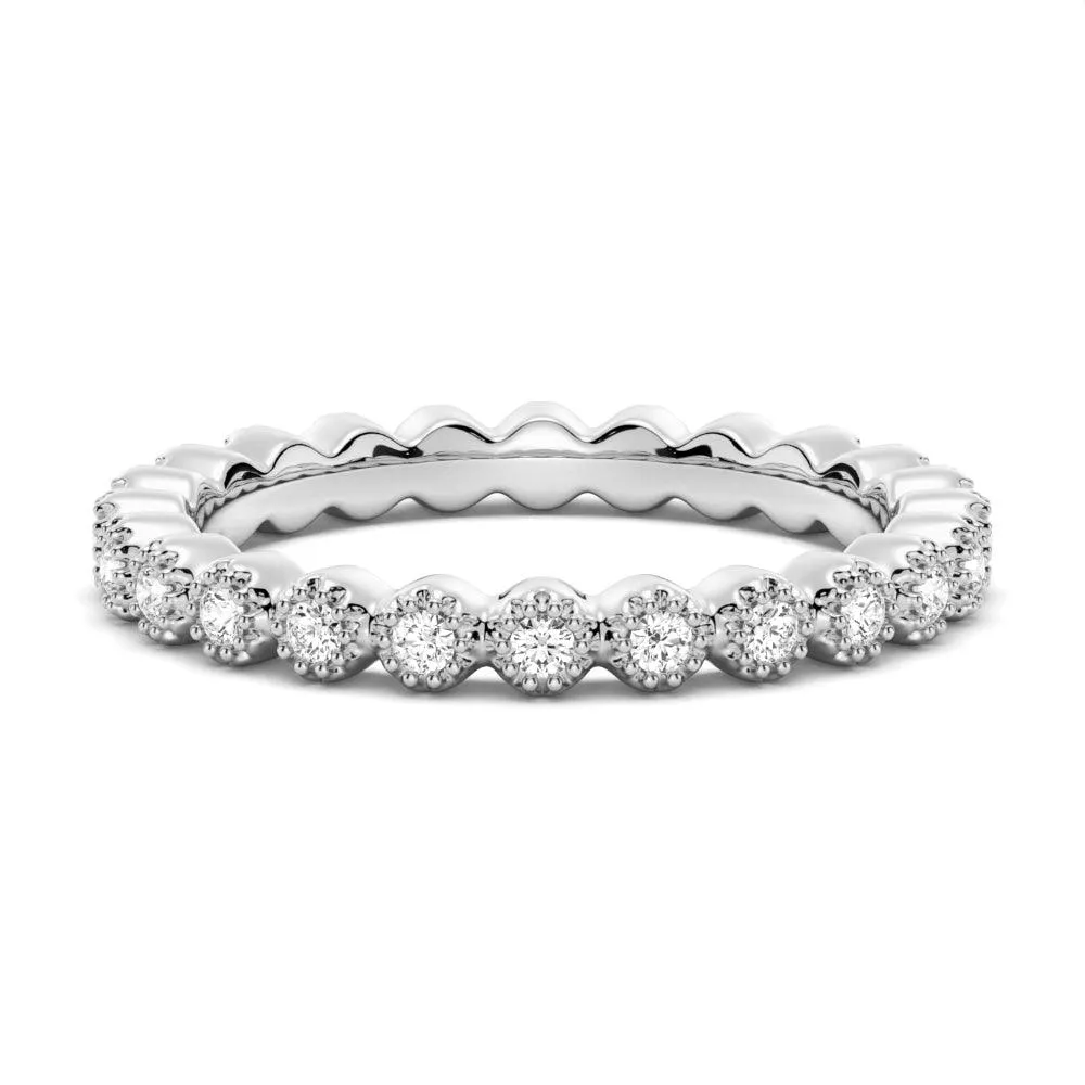 Bezel-Set Moissanite Eternity Ring