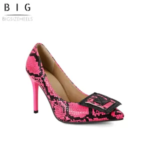Bigsizeheels Boa constrictors put together black beauty heels - Rose