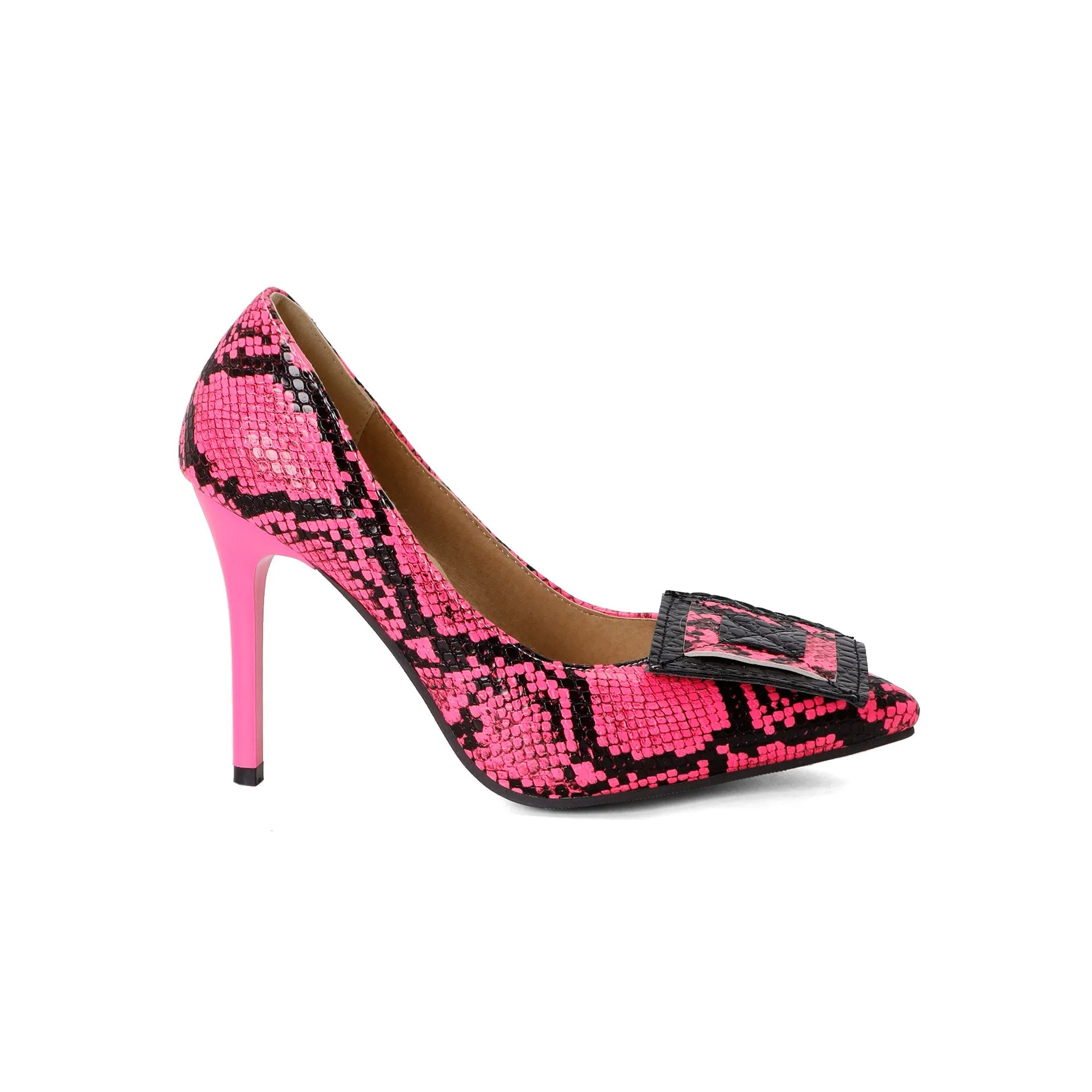Bigsizeheels Boa constrictors put together black beauty heels - Rose