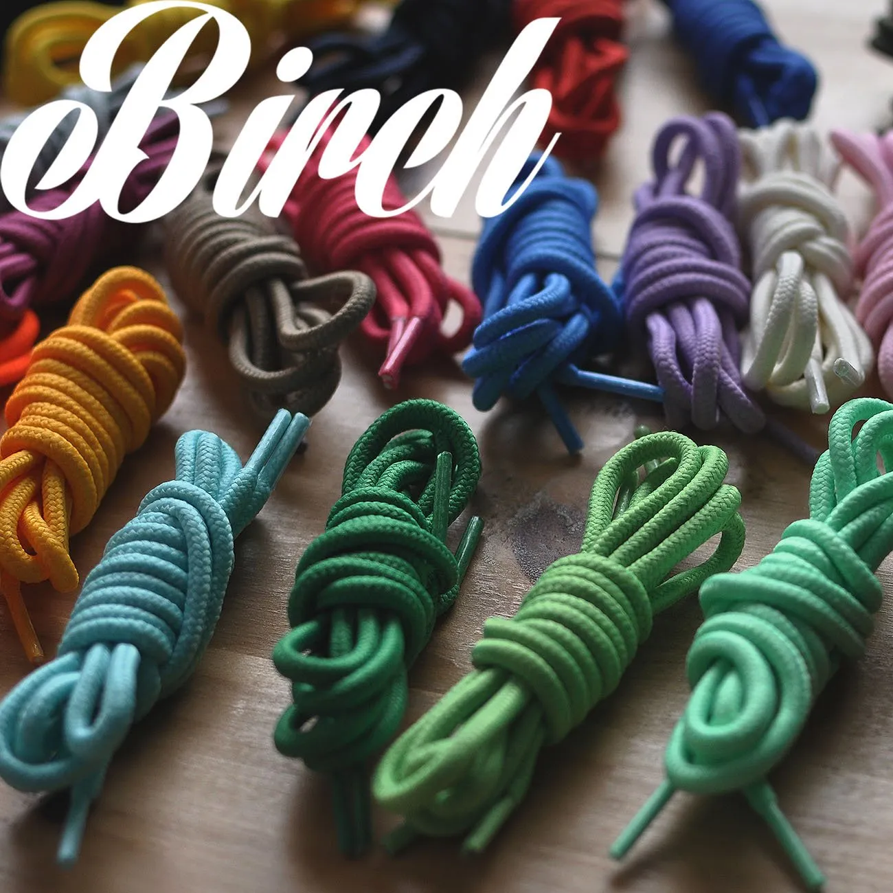 BIRCH's Round Shoelaces 27 Colors 3/16" Thick Shoe Laces 4 Different Lengths … 29.5"(75cm) S Azure
