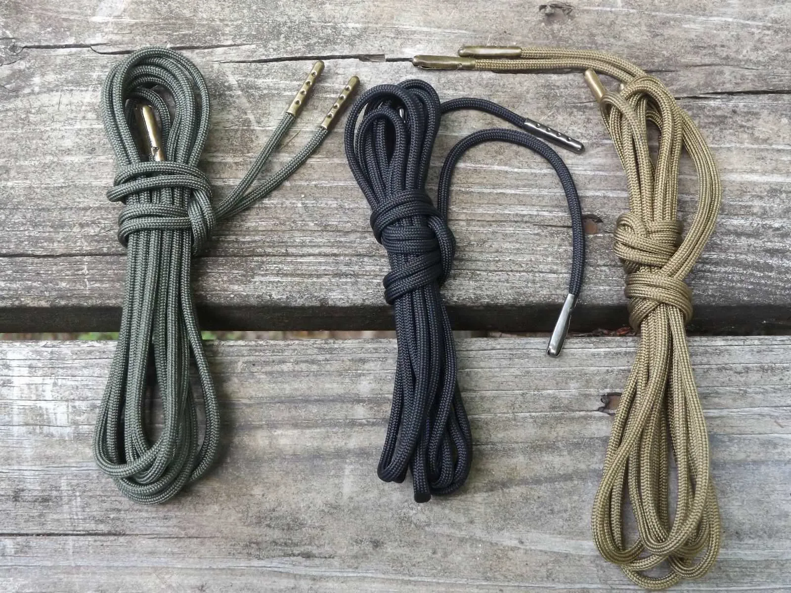 Black Boot Laces *Guaranteed for Life* 550 Paracord Steel Tip Shoelaces