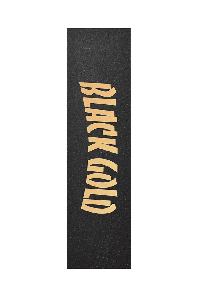 Black Gold Grip Arch Text Griptape