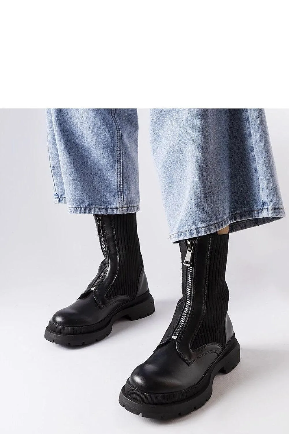 Black sock boots