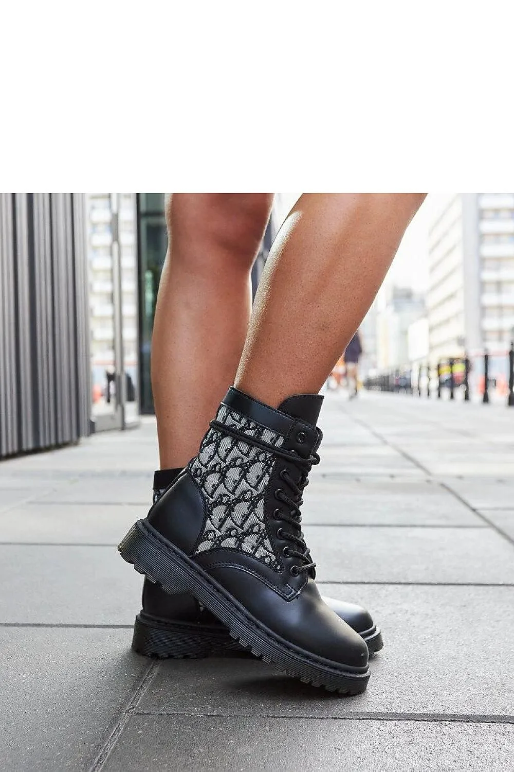Black trappers decorated with the monogram
