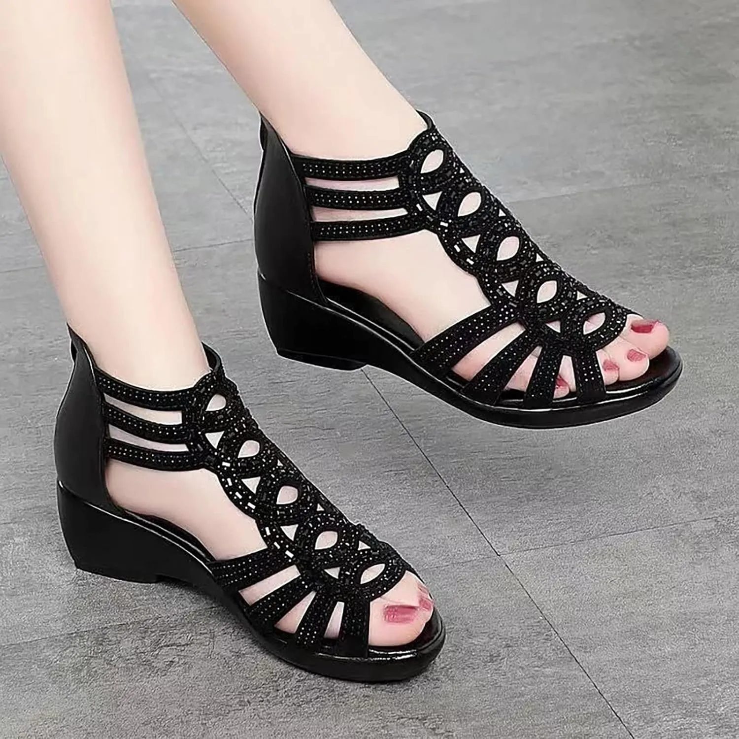 Block Heels Women's Chunk High Heel Pump Sandals Women Heels Heels for Women Open Toe Ankle Strap Sandals
