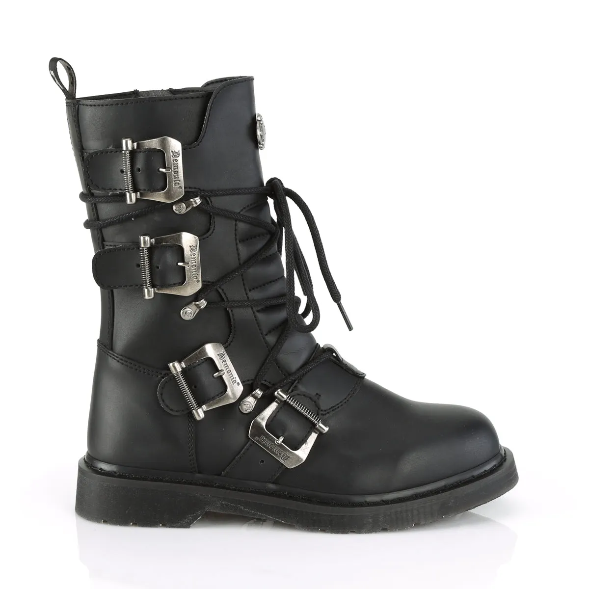 Bolt 265 Black Matte Vegan Leather Mens- Demonia Direct