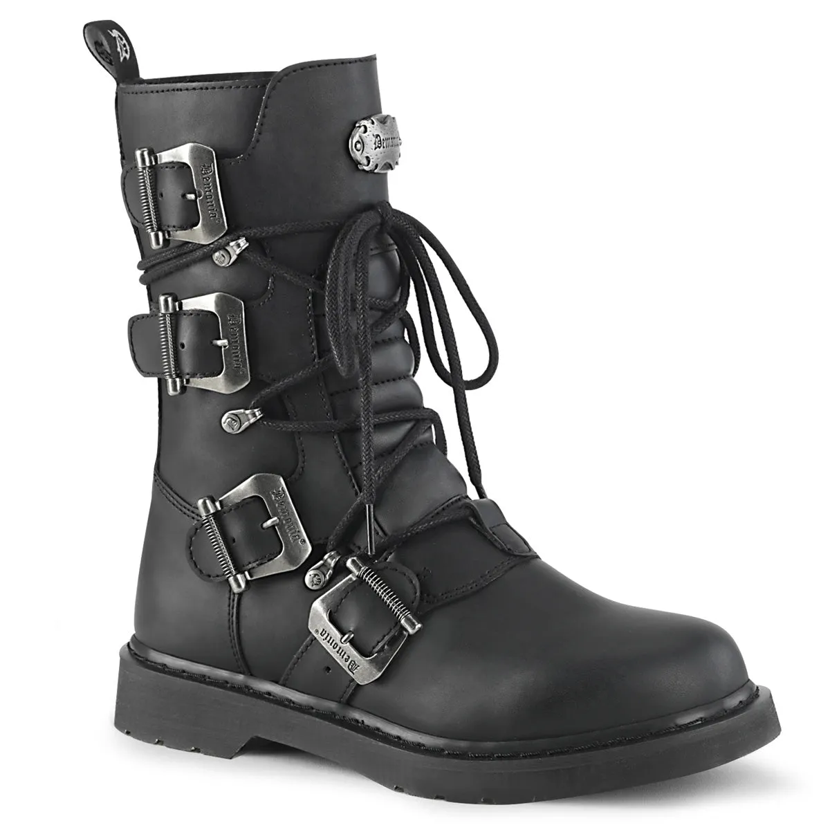 Bolt 265 Black Matte Vegan Leather Mens- Demonia Direct