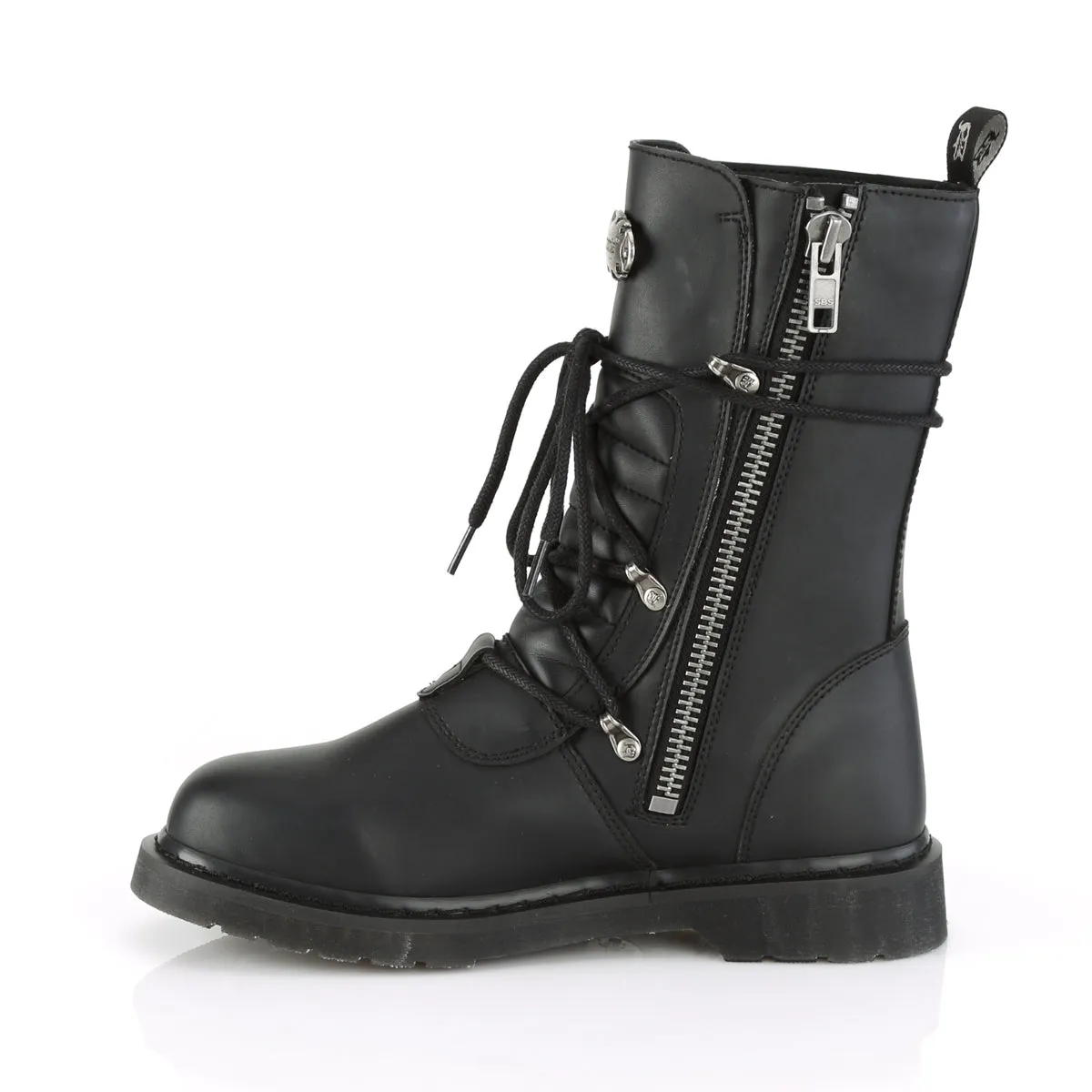 Bolt 265 Black Matte Vegan Leather Mens- Demonia Direct