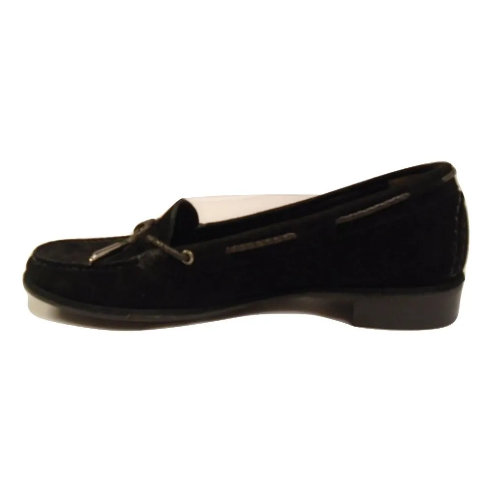 Braidy Bow Black Stuart Weitzman Loafer Flats