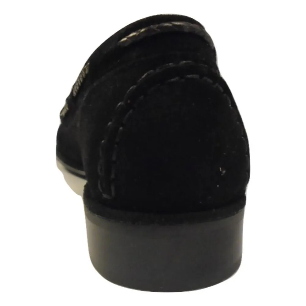 Braidy Bow Black Stuart Weitzman Loafer Flats
