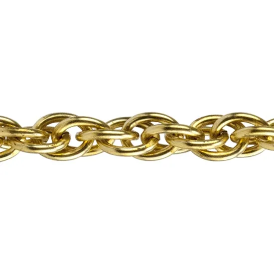 Brass Chain - Double Rope 5.4mm - By the Foot