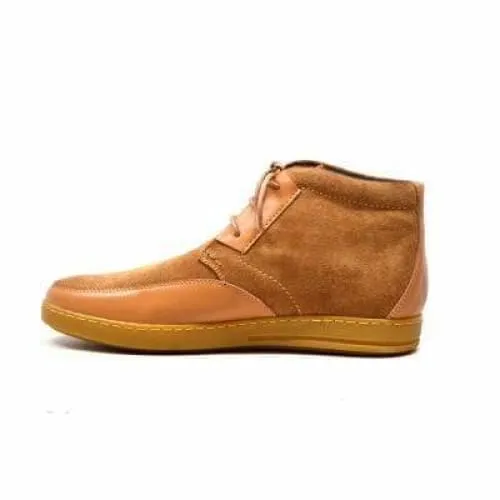 British Walkers Birmingham Bally Style Men's Cognac Tan Suede High Tops