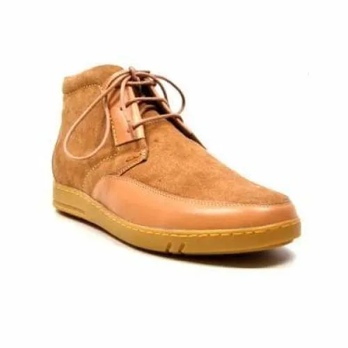 British Walkers Birmingham Bally Style Men's Cognac Tan Suede High Tops