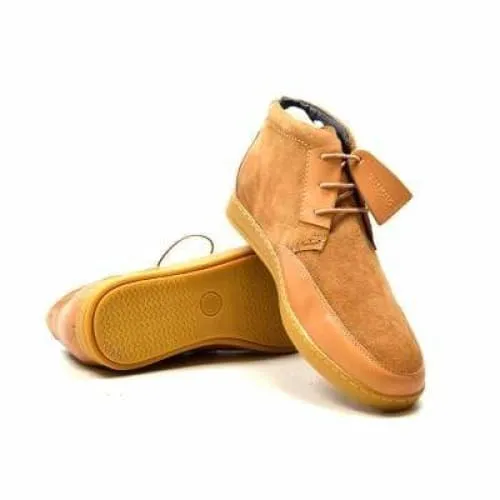 British Walkers Birmingham Bally Style Men's Cognac Tan Suede High Tops