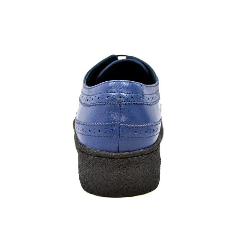 British Walkers Playboy Originals Wingtip Low Cut Men's Cobalt Blue Leather Oxfords