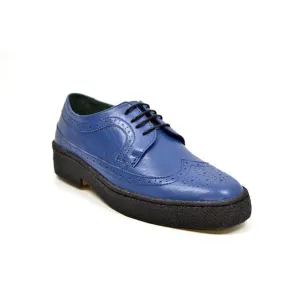 British Walkers Playboy Originals Wingtip Low Cut Men's Cobalt Blue Leather Oxfords