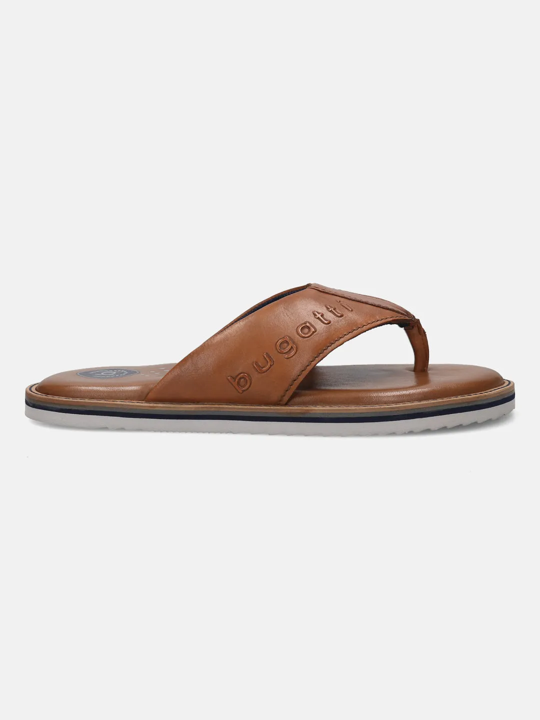bugatti Cognac Premium Leather Sandals