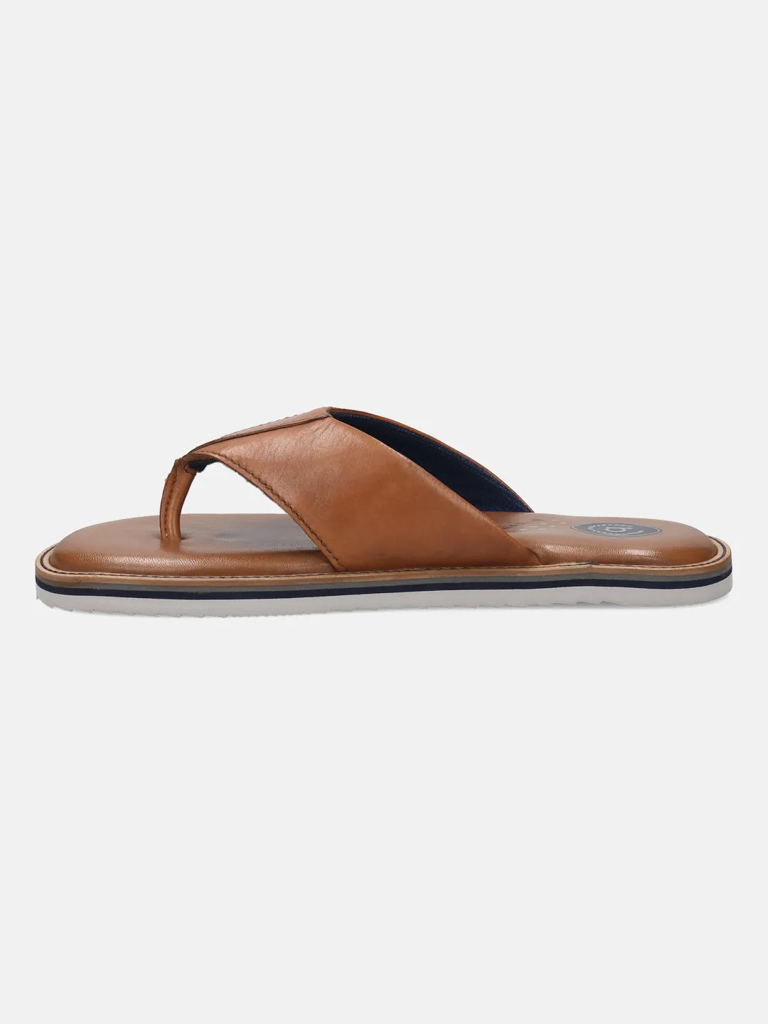 bugatti Cognac Premium Leather Sandals
