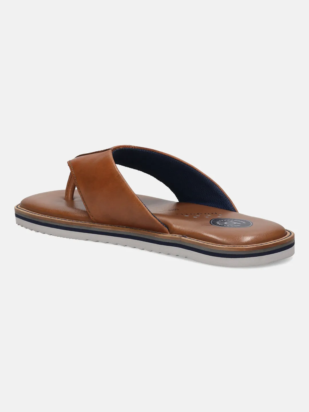 bugatti Cognac Premium Leather Sandals