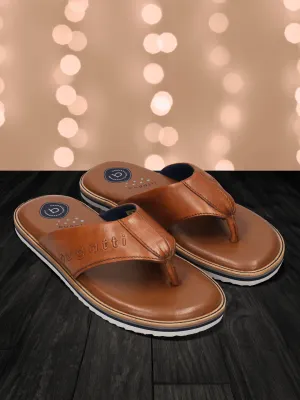 bugatti Cognac Premium Leather Sandals