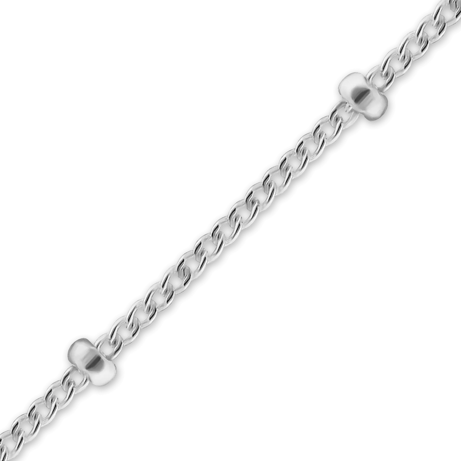 Bulk / Spooled Rolo Stud (Satellite) Chain in Sterling Silver (0.70 mm)