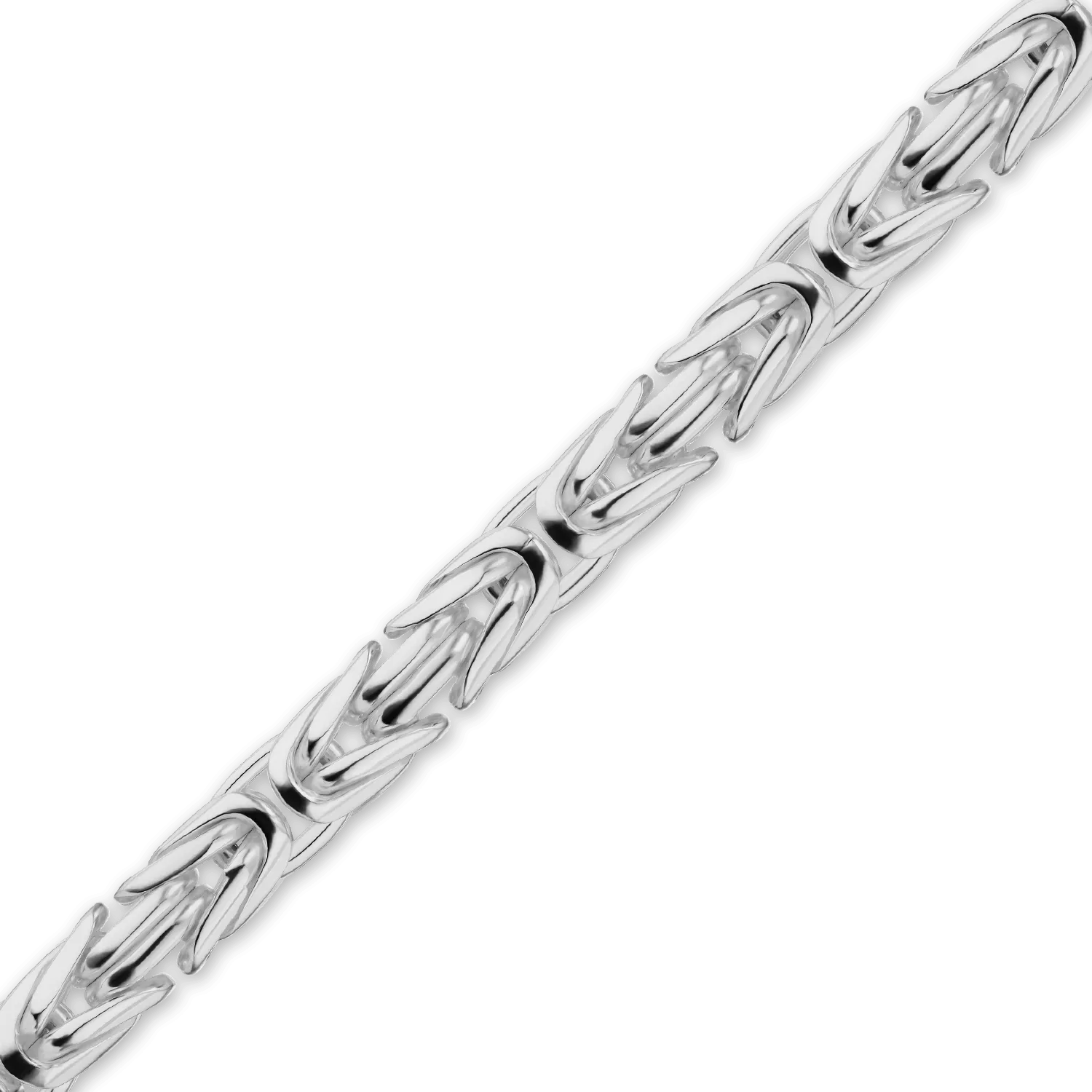 Bulk / Spooled Round Byzantine Handmade Chain in Sterling Silver (3.40 mm - 9.10 mm)