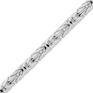 Bulk / Spooled Round Byzantine Handmade Chain in Sterling Silver (3.40 mm - 9.10 mm)