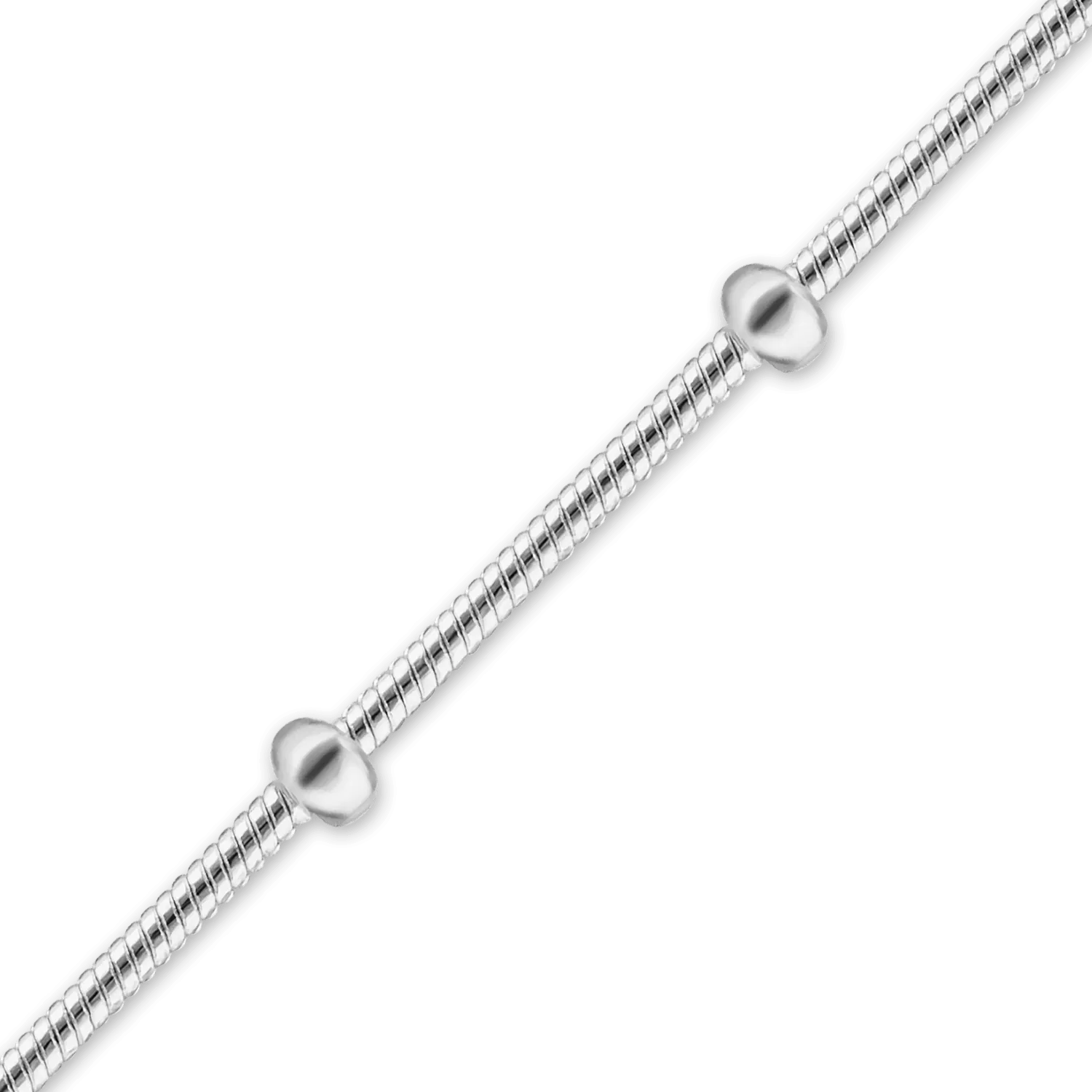 Bulk / Spooled Snake Stud (Satellite) Chain in Sterling Silver (0.80 mm)