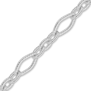 Bulk / Spooled Textured Fancy Cable Chain in Sterling Silver (3.60 mm)