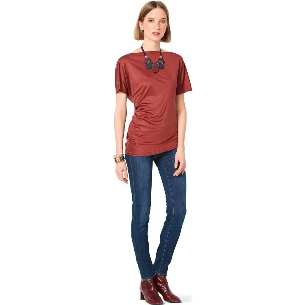 Burda Style Pattern B6272 Misses' Knit Tops with Asymmetric Hemline