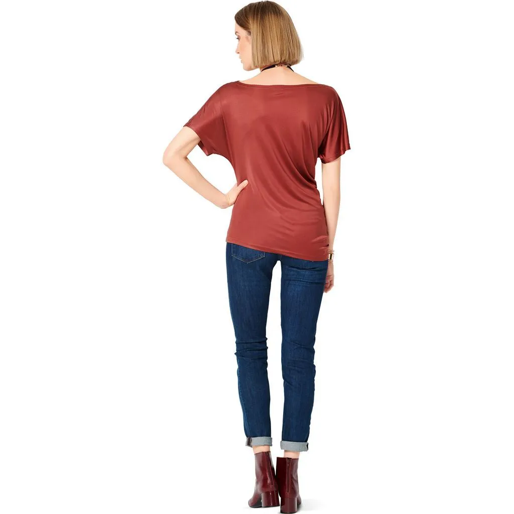 Burda Style Pattern B6272 Misses' Knit Tops with Asymmetric Hemline