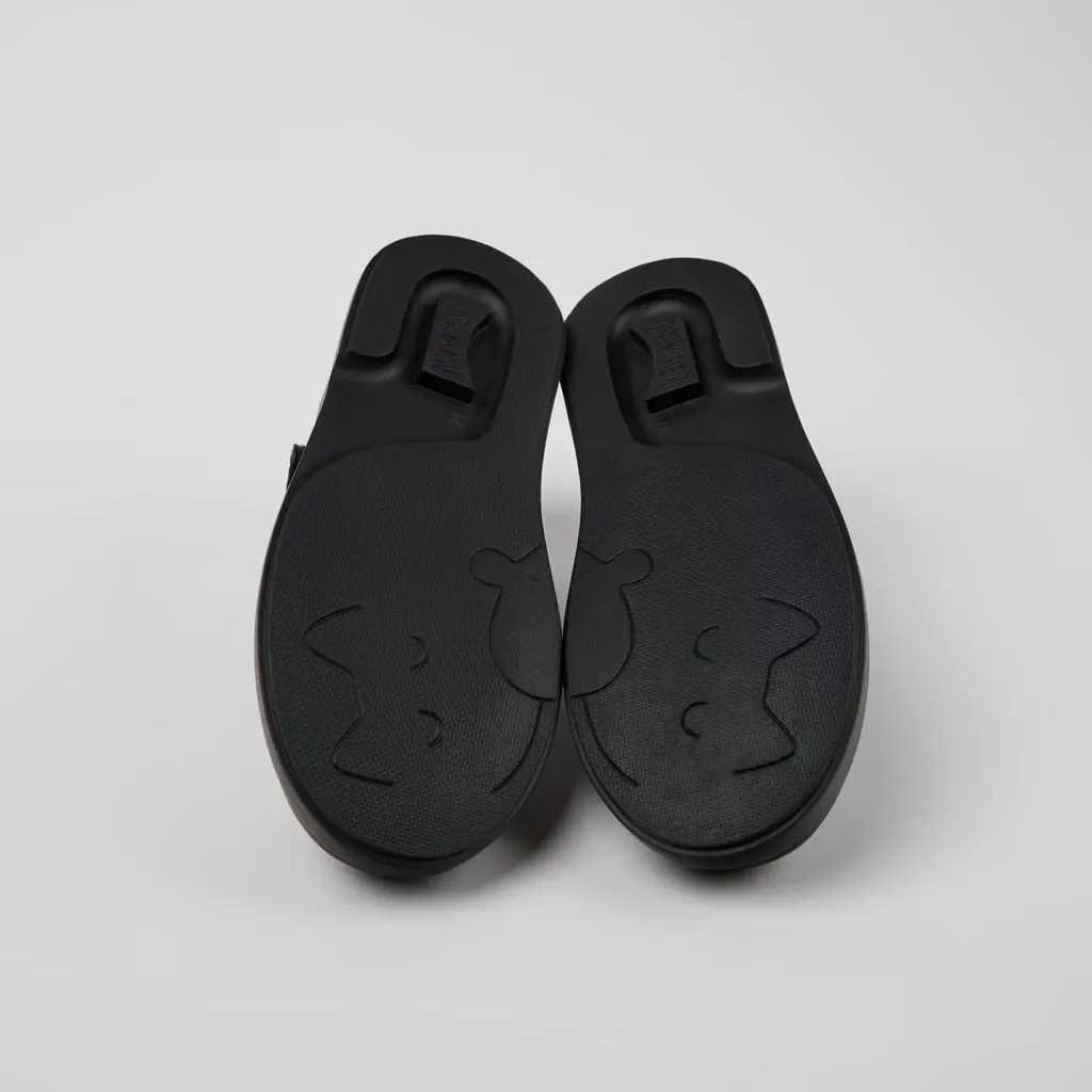 Camper For Kids Black Leather Mary Jane Shoes