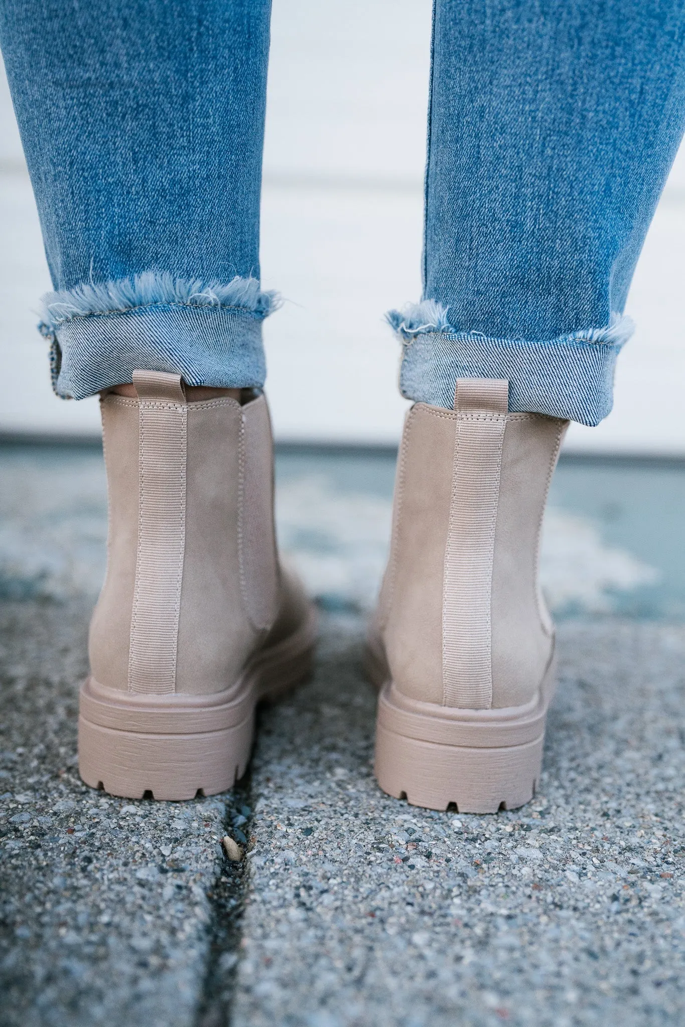 Cassie Beige Chelsea Boots