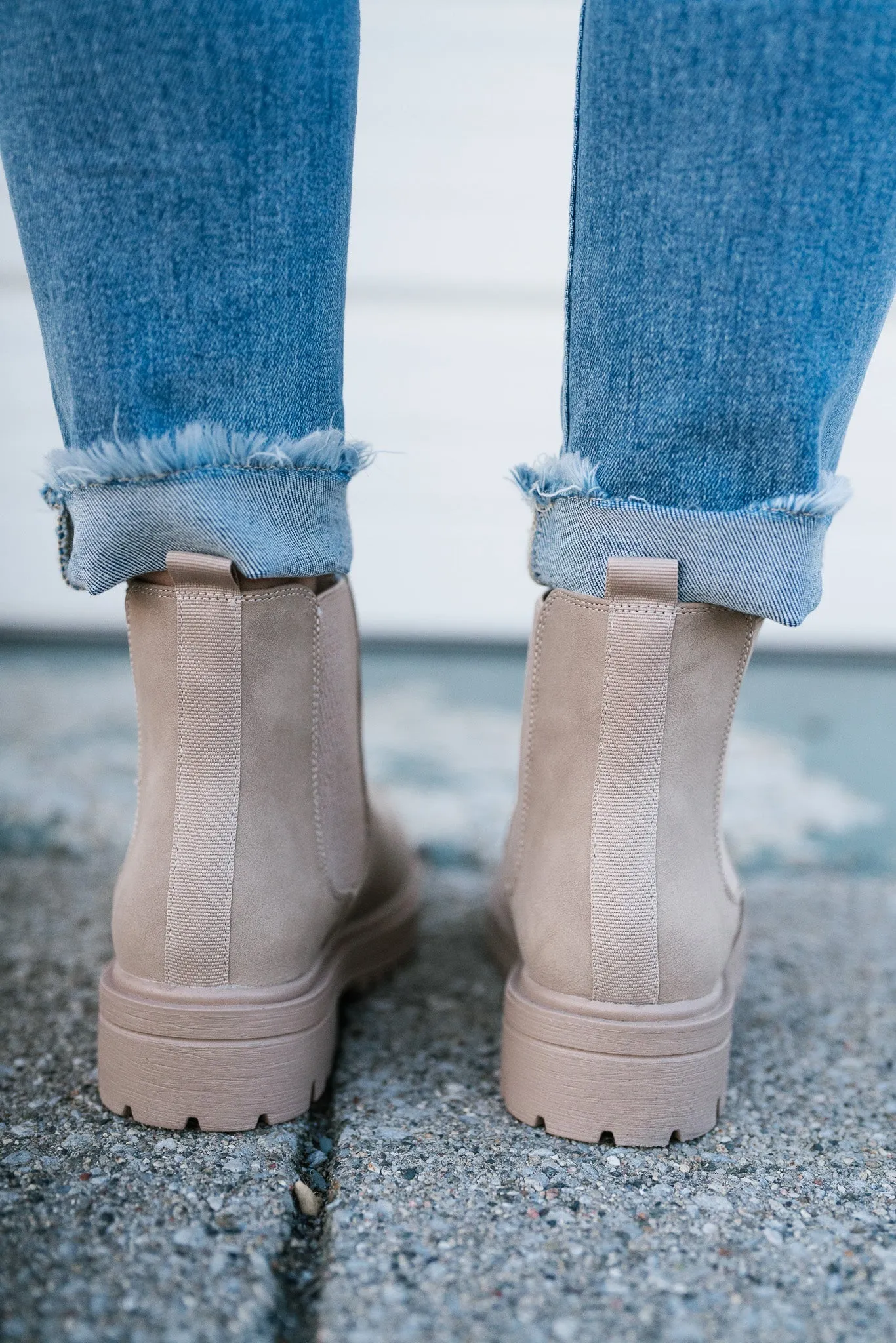 Cassie Beige Chelsea Boots