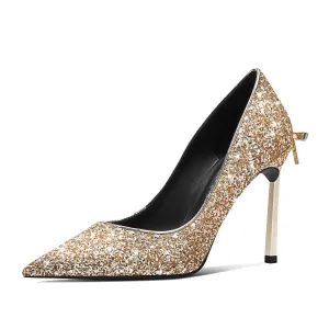Castamere Women Stiletto High Heel Close Pointed Toe Slip-on Pumps Bow-Knot Wedding Party Sexy Dress Classic Shoes