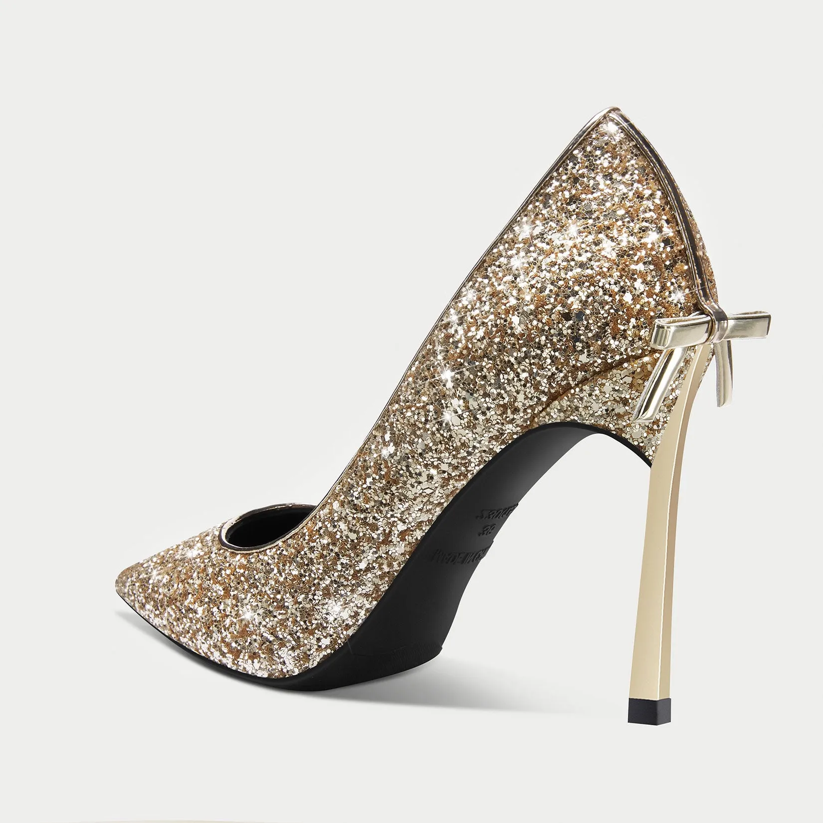 Castamere Women Stiletto High Heel Close Pointed Toe Slip-on Pumps Bow-Knot Wedding Party Sexy Dress Classic Shoes