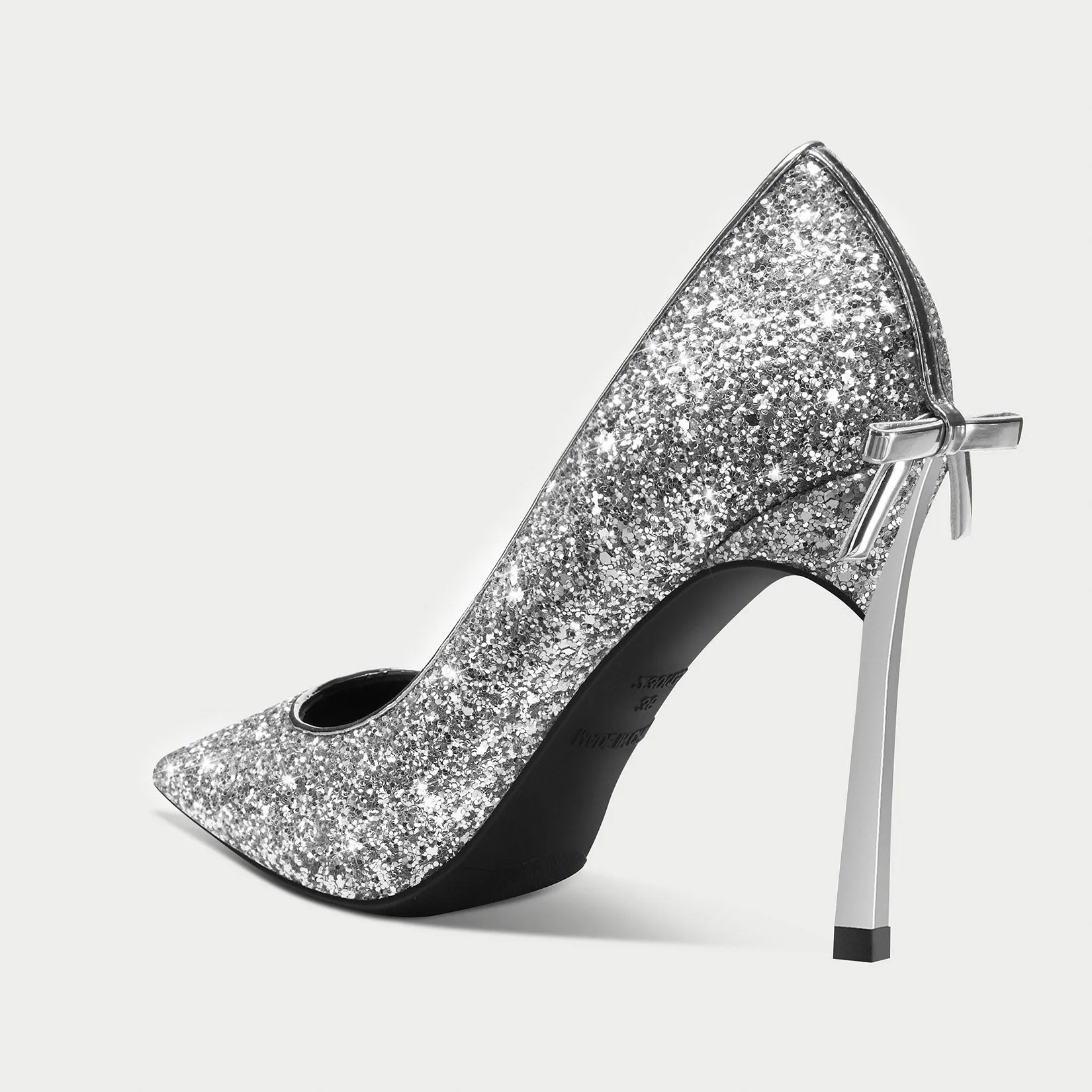 Castamere Women Stiletto High Heel Close Pointed Toe Slip-on Pumps Bow-Knot Wedding Party Sexy Dress Classic Shoes