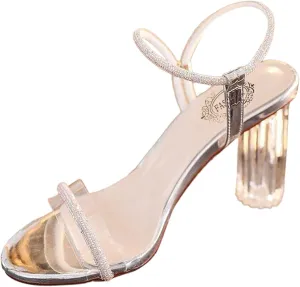 Casual Summer Sandals Women Low Wedge Heel Open Toe Dressy Comfortable Elastic Ankle Strap