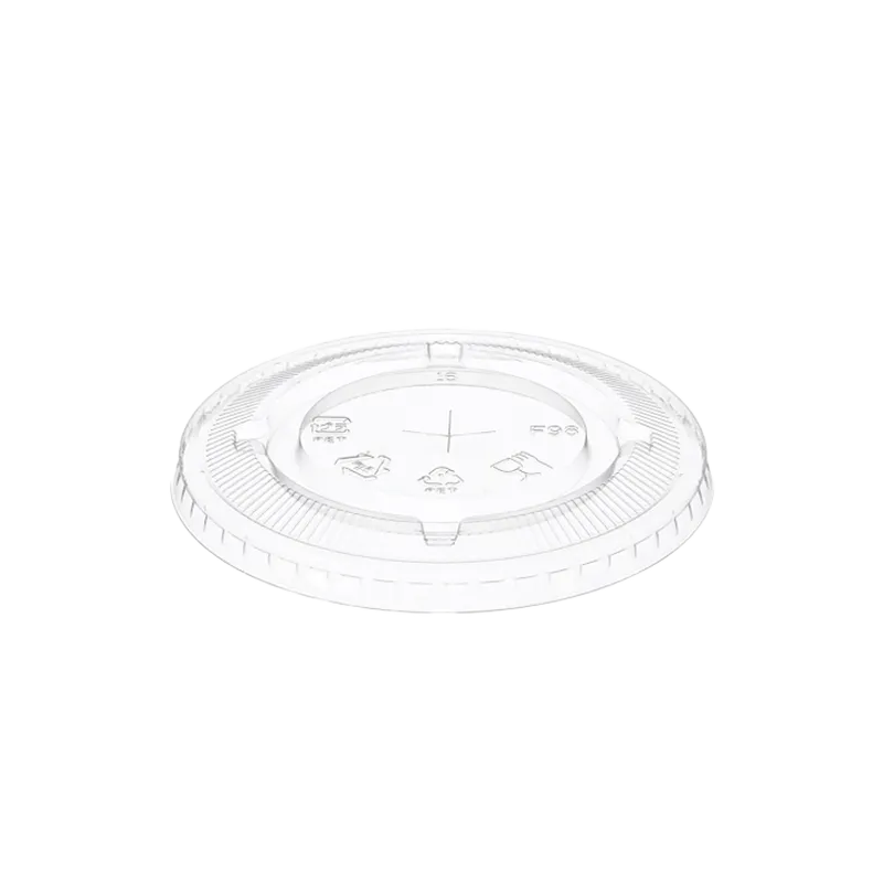 CCF 12-24OZ(D98MM) PET Flat Lid For PET Plastic Cup - 1000 Pieces/Case