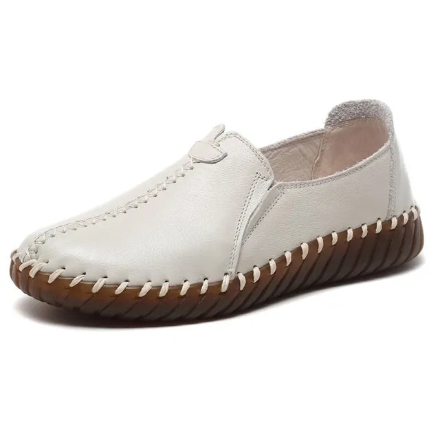 Charis Women's Flat Leather Loafer Shoes