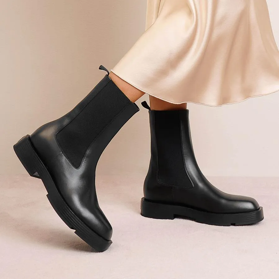 Chelsea leather ankle boots