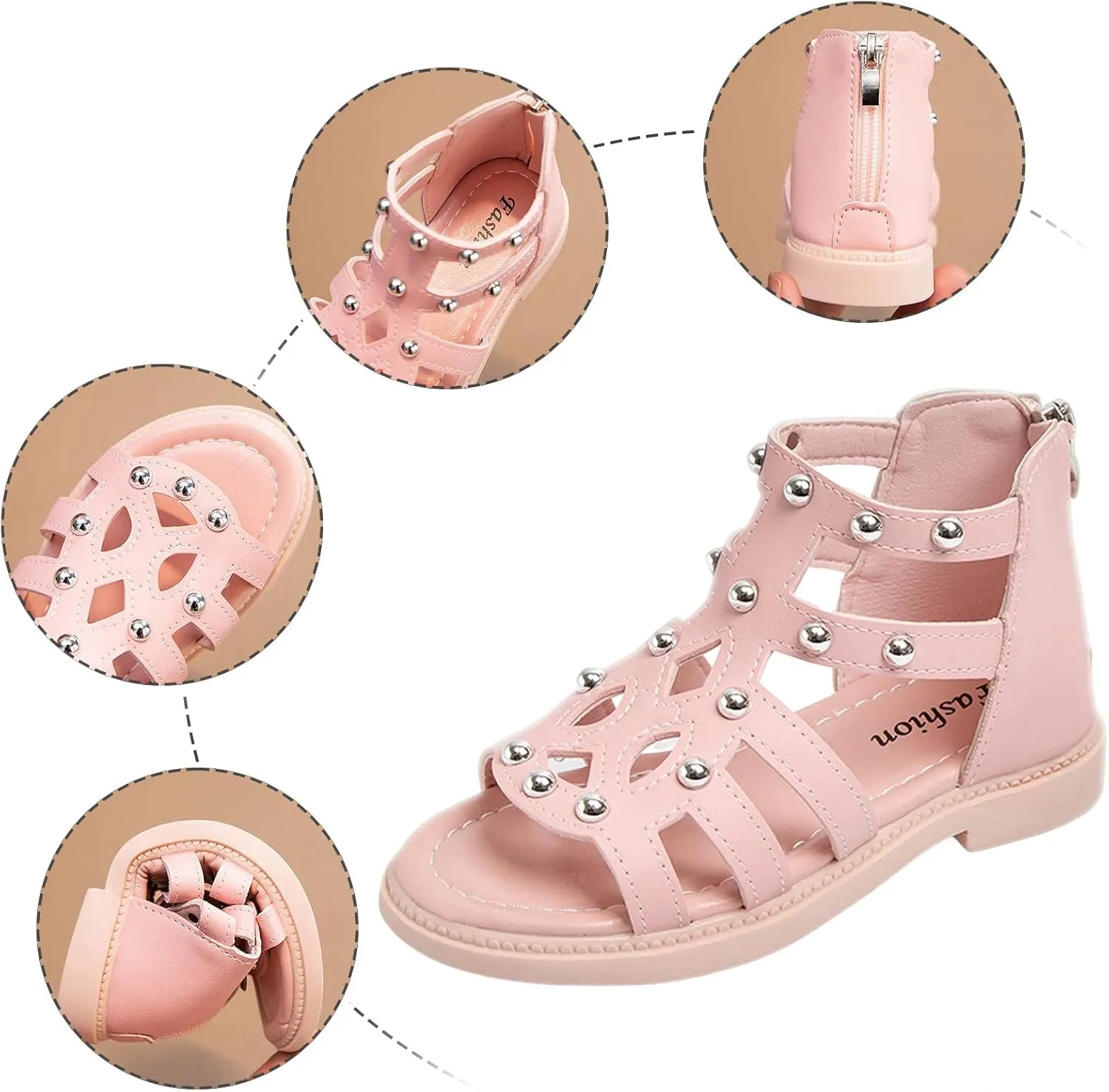 Children Shoes Flat High Top Sandals Fashion Summer Little Girl Beads High Top Princess Children Shoes Flower