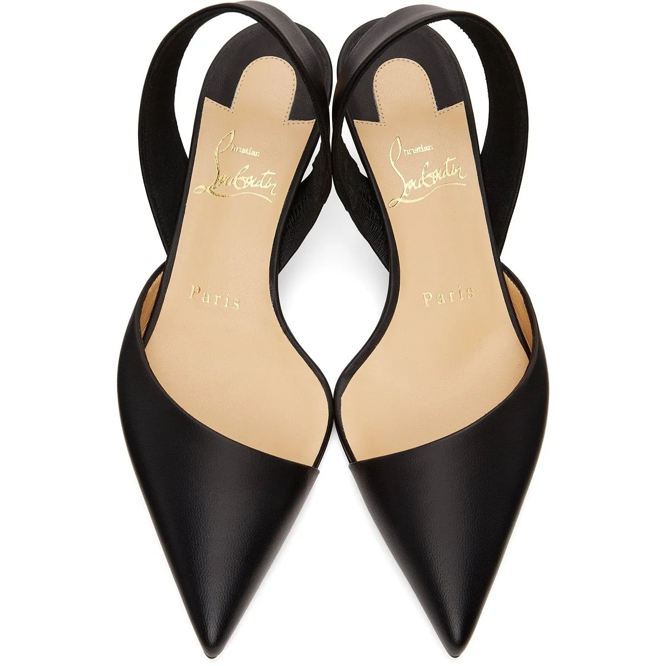 Christian Louboutin Black Viola Sling 55 Heels