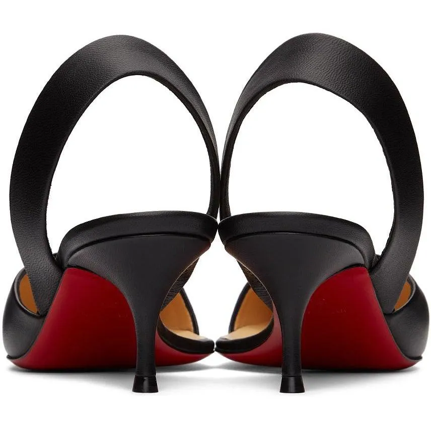 Christian Louboutin Black Viola Sling 55 Heels
