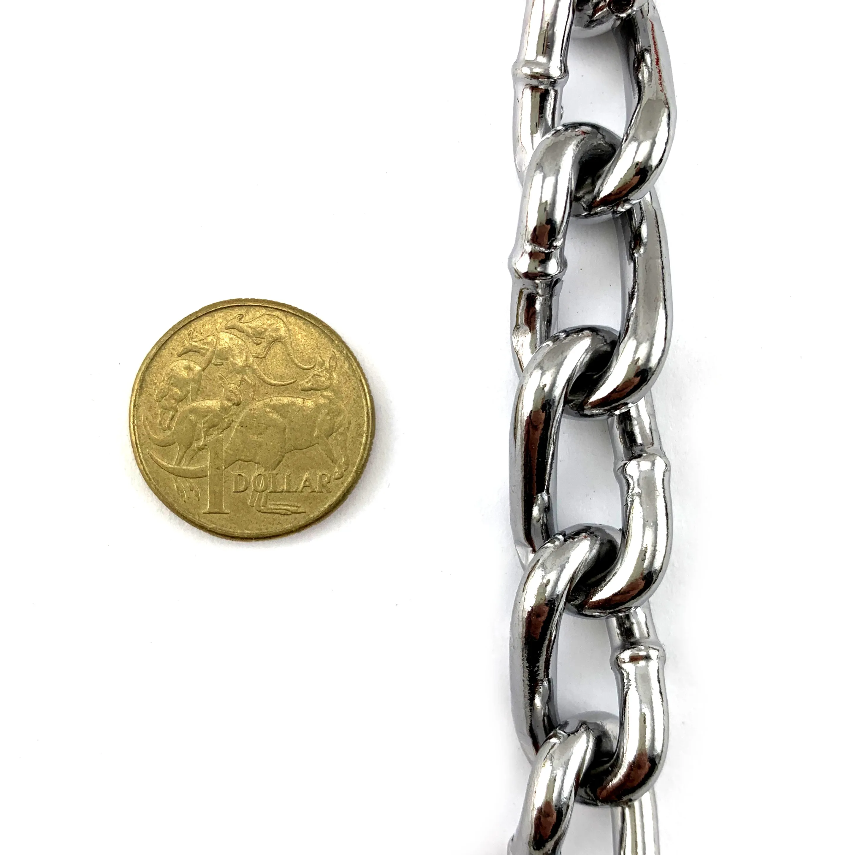 Chrome Curb Chain - 4.8mm x 30m