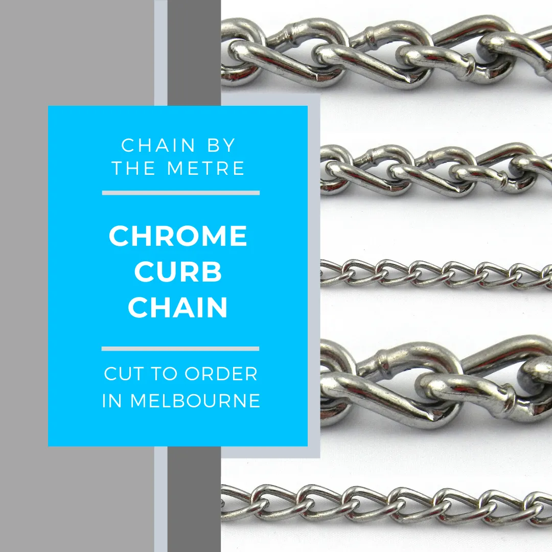 Chrome Curb Chain - 4.8mm x 30m