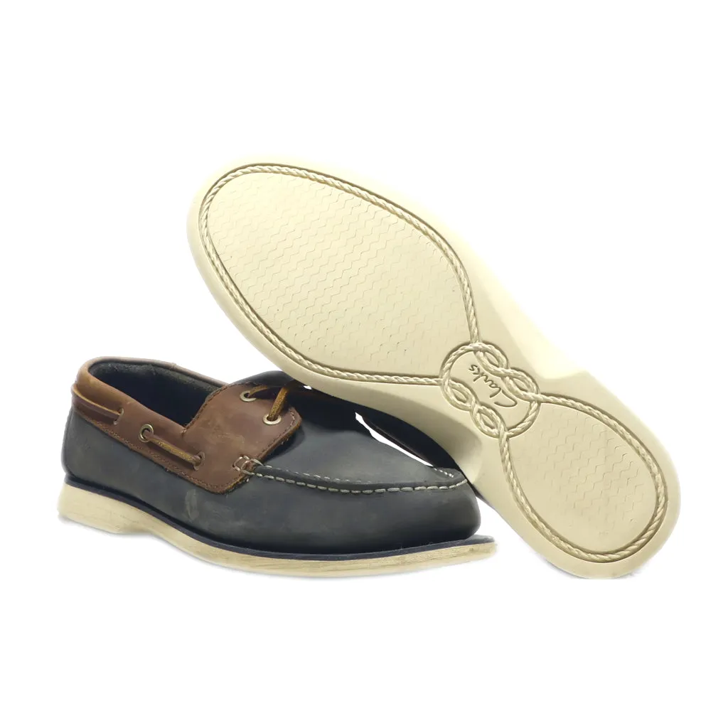 Clarks Port View Moccasins Leather Black Colour For Women